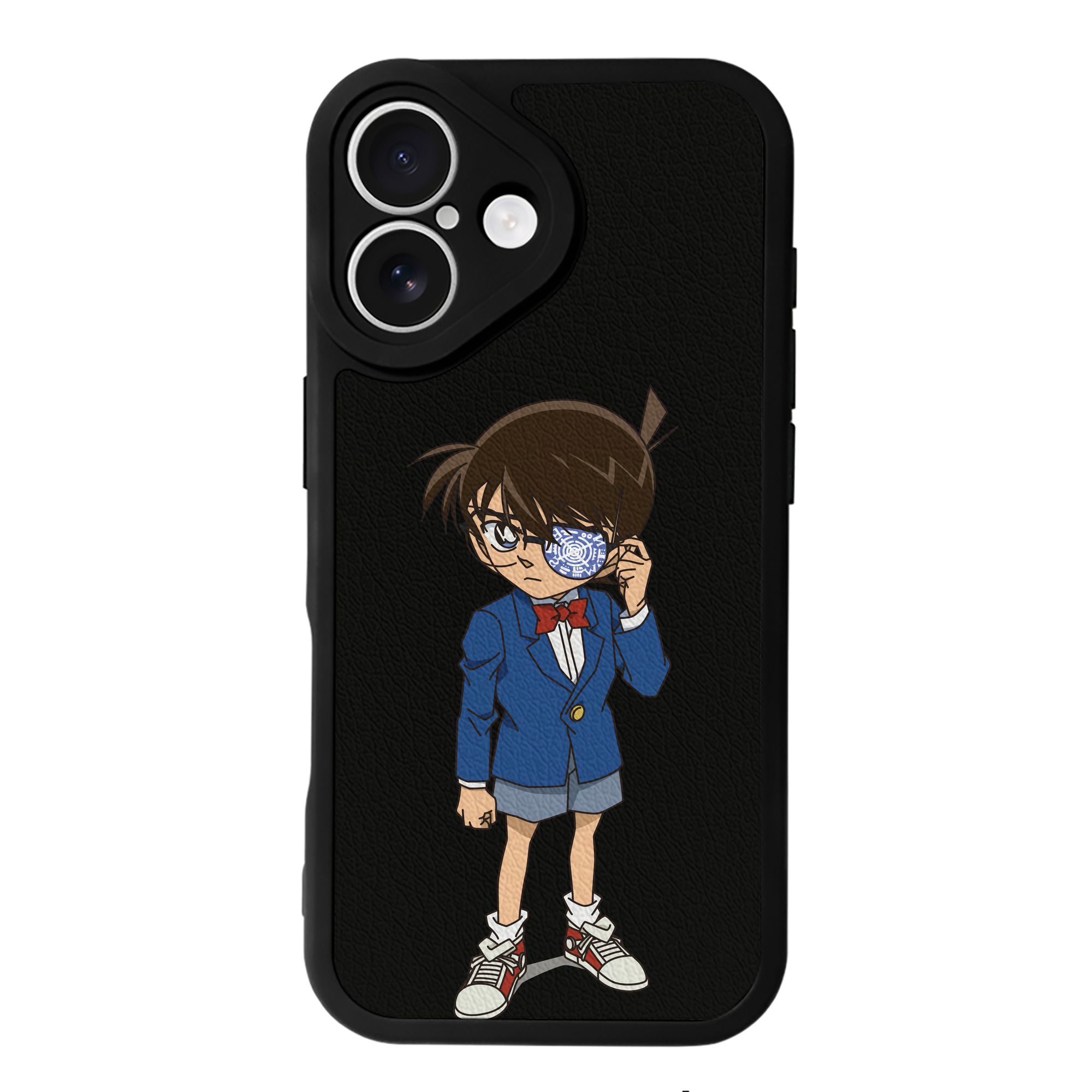 （画像用） 名探偵コナン 江戸川 コナン Detective Conan Conan Edogawa 【iPhone 16シリーズ対応】シリコンスマホケース（レザー調） 材質：シリコン